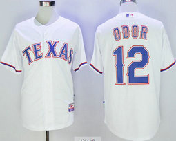 Texas Rangers #12 Rougned Odor White Authentic Stitched MLB jersey