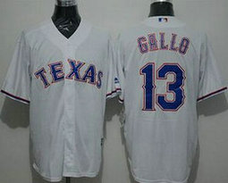 Texas Rangers #13 Joey Gallo White Game Authentic Stitched MLB jersey