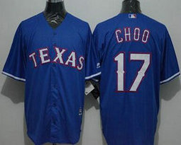 Texas Rangers #17 Shin-Soo Choo Blue Game Authentic Stitched MLB jersey