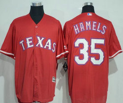 Texas Rangers #35 Cole Hamels Red Game Authentic Stitched MLB jersey