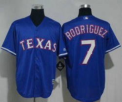 Texas Rangers #7 Ivan Rodriguez Blue Game Authentic Stitched MLB jersey