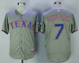 Texas Rangers #7 Ivan Rodriguez Grey Cool Base Stitched MLB Jersey