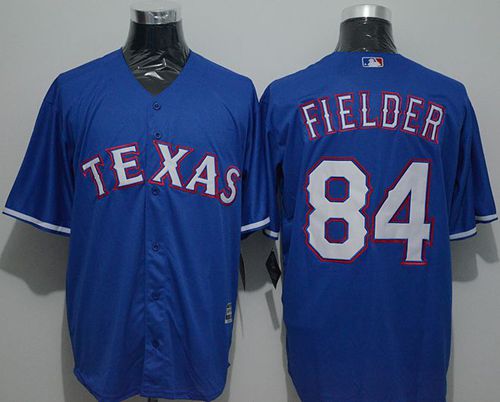 Texas Rangers #84 Prince Fielder Blue Game Authentic Stitched MLB jersey