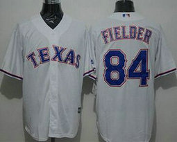 Texas Rangers #84 Prince Fielder White Game Authentic Stitched MLB jersey