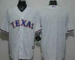 Texas Rangers White Blank Game Authentic Stitched MLB jersey