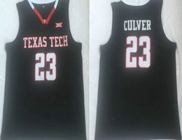 Texas Tech #23  Jarrett Culver Black College Basketball Jersey