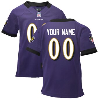 Toddler Baltimore Ravens Customized Team Color Game Jersey