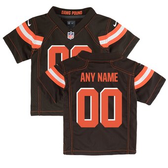 Toddler Cleveland Browns Nike Brown Customized Game Jersey