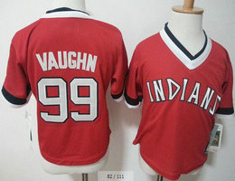 Toddler Cleveland Indians #99 Ricky Vaughn Red New Majestic Authentic Stitched MLB Jersey