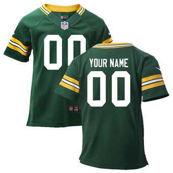 Toddler Green Bay Packers Customized Team Color Game Jersey