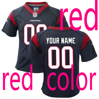 Toddler Houston Texans Customized Red Team Color Game Jersey