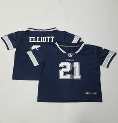 Toddler Nike Dallas Cowboys #21 Ezekiel Elliott Blue Authentic Stitched NFL Jersey