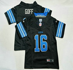 Toddler Nike Detroit Lions #16 Jared Goff Black Authentic Stitched NFL Jersey