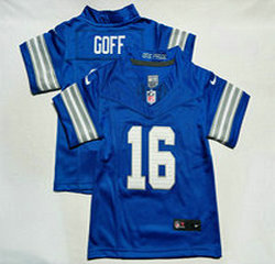 Toddler Nike Detroit Lions #16 Jared Goff Blue Authentic Stitched NFL Jersey