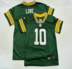 Toddler Nike Green Bay Packers #10 Jordan Love Green Authentic Stitched NFL Jersey