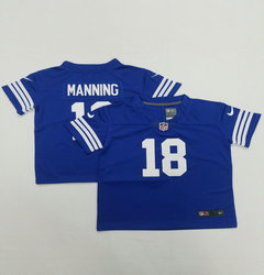 Toddler Nike Indianapolis Colts #18 Peyton Manning Blue Authentic Stitched NFL Jersey