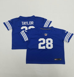 Toddler Nike Indianapolis Colts #28 Jonathan Taylor Blue Authentic Stitched NFL Jersey