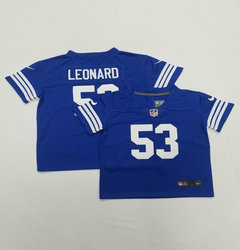 Toddler Nike Indianapolis Colts #53 Darius Leonard Blue Authentic Stitched NFL Jersey