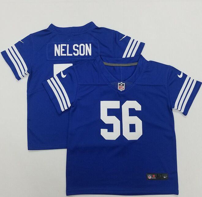 Toddler Nike Indianapolis Colts #56 Quenton Nelson Blue Authentic Stitched NFL Jersey