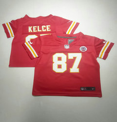 Toddler Nike Kansas City Chiefs #87 Travis Kelce Red Authentic Stitched NFL Jersey