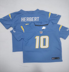 Toddler Nike Los Angeles Chargers #10 Justin Herbert Blue Authentic Stitched NFL Jersey