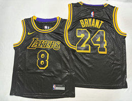 Toddler Nike Los Angeles Lakers #8 Kobe Bryant #24 Black Snake City Authentic Stitched NBA jerseys