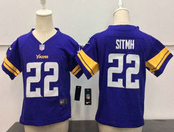 Toddler Nike Minnesota Vikings #22 Paul Krause Purple Authentic stitched NFL jersey