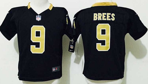 Toddler Nike New Orleans Saints #9 Drew Brees black Authentic stitched NFL jersey