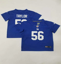Toddler Nike New York Giants #56 Lawrence Taylor Blue Authentic Stitched NFL Jersey