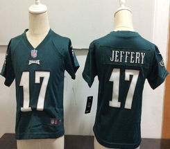 Toddler Nike Philadelphia Eagles #17 Alshon Jeffery Green Authentic Stitched NFL Jersey