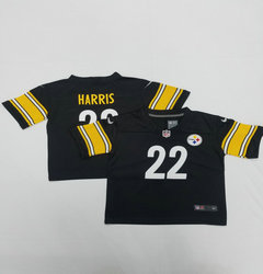 Toddler Nike Pittsburgh Steelers #22 Najee Harris Black Authentic Stitched NFL Jersey