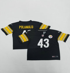Toddler Nike Pittsburgh Steelers #43 Troy Polamalu Black Authentic Stitched NFL Jersey