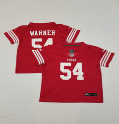 Toddler Nike San Francisco 49ers #54 Fred Warner Red Authentic Stitched NFL Jersey