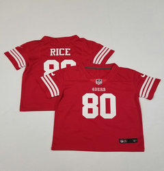 Toddler Nike San Francisco 49ers #80 Jerry Rice Red Authentic Stitched NFL Jersey