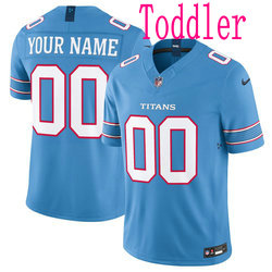 Toddler Nike Tennessee Titans Custom Light Blue Vapor Authentic Stitched NFL Jersey