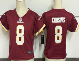 Toddler Nike Washington Redskins #8 Kirk Cousins Red Authentic Stitched NFL jersey