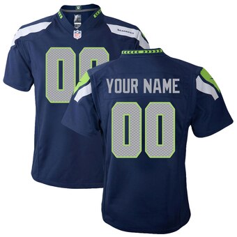Toddler Seattle Seahawks Customized Team Color Game Jersey