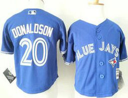 Toddler Toronto Blue Jays #20 Josh Donaldson Blue New Majestic Authentic stitched MLB jersey