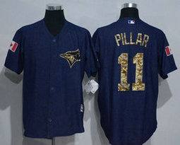 Toronto Blue Jays #11 Kevin Pillar Blue Camo Authentic Stitched MLB Jersey