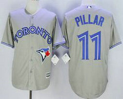 Toronto Blue Jays #11 Kevin Pillar Grey Game Authentic Stitched MLB Jersey