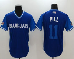 Toronto Blue Jays #11 Kevin Pillar Pill 2018 Players Weekend Authentic Stitched MLB Jersey