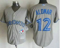 Toronto Blue Jays #12 Roberto Alomar Gray Game Authentic Stitched MLB Jersey