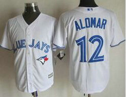 Toronto Blue Jays #12 Roberto Alomar White Game Authentic Stitched MLB Jersey