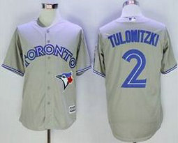 Toronto Blue Jays #2 Troy Tulowitzki Grey 40th Anniversary Game Authentic Stitched MLB Jersey