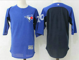 Toronto Blue Jays #20 Josh Donaldson Blue Batting Practice New Majestic Authentic Stitched MLB Jersey