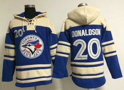 Toronto Blue Jays #20 Josh Donaldson Blue Hooded Jersey