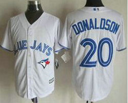 Toronto Blue Jays #20 Josh Donaldson Home White Game Authentic Stitched MLB Jersey