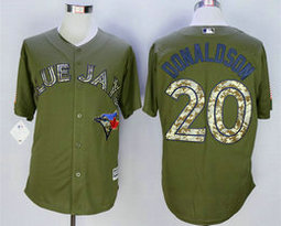 Toronto Blue Jays #20 Josh Donaldson Olive Green Game Authentic Stitched MLB Jersey
