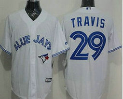Toronto Blue Jays #29 Devon Travis White Game Authentic Stitched MLB Jersey