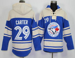 Toronto Blue Jays #29 Joe Carter Hoodies Blue